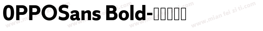 0PPOSans Bold字体转换